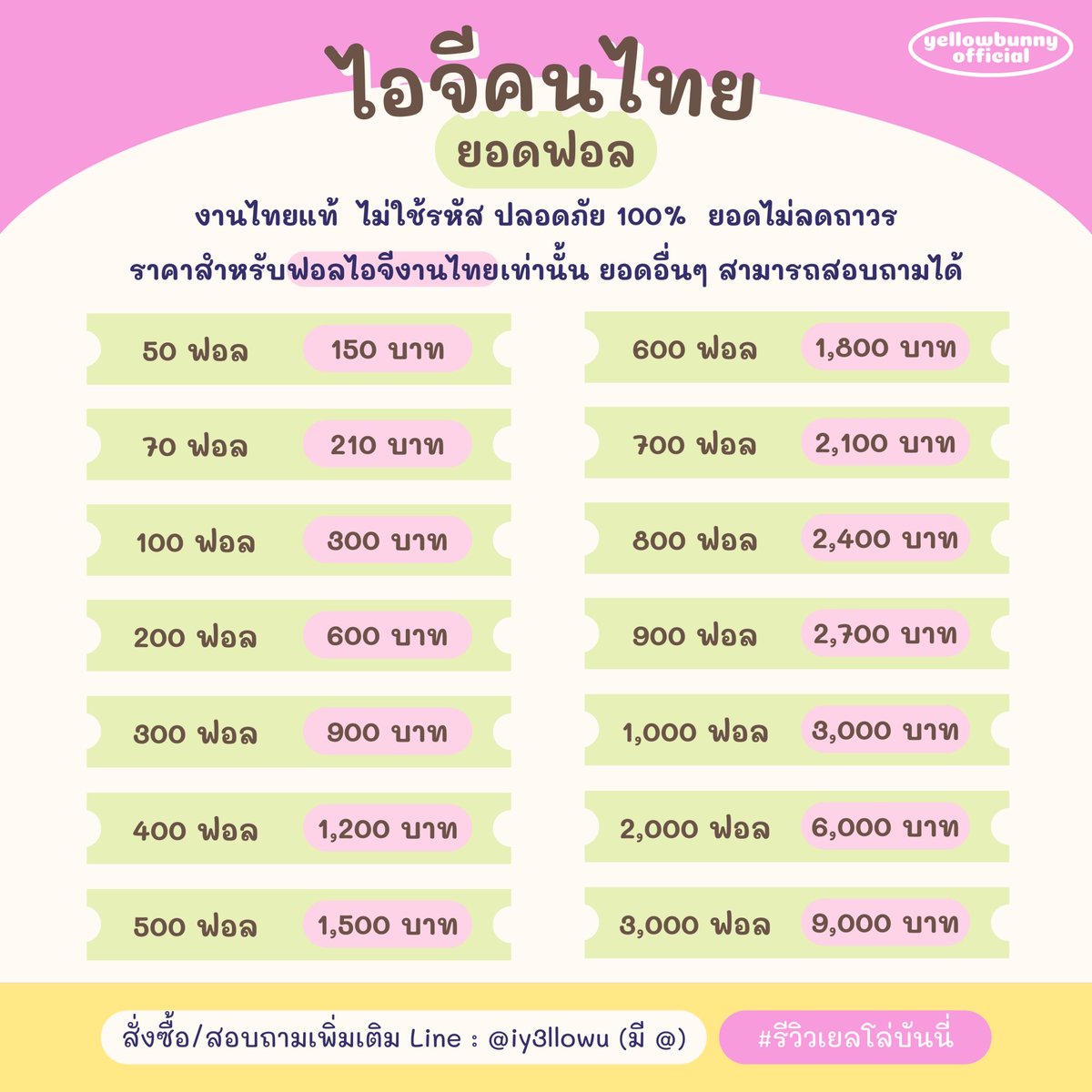 Jescnnie's tweet image. [IGไทย] รับประกันตลอดชีพ🇹🇭

ไม่ใช้รหัสปลอดภัย
งานไวยอดถาวรไม่ลด
บัญชีคนจริง มีโปรไฟล์ ไม่หลุมไม่บอท

ทักไลน์|  (มี@)iy3llowu

(#ปั๊มฟอลไอจี #ปั๊มไลค์ไอจี #ปั้มฟอลtiktok)