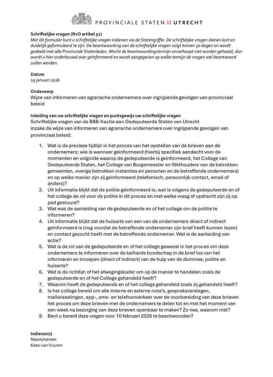 mariannezw's tweet image. Terechte vragen: hoezo schakel je als politiek de POLITIE, DE HUISARTS EN DE DOMINEE in nog VOORDAT je een brief naar de boeren stuurt.

Hoezo privacy?! In wat voor bizarre wereld zijn we terecht gekomen joh.

x.com/mariannezw/sta…