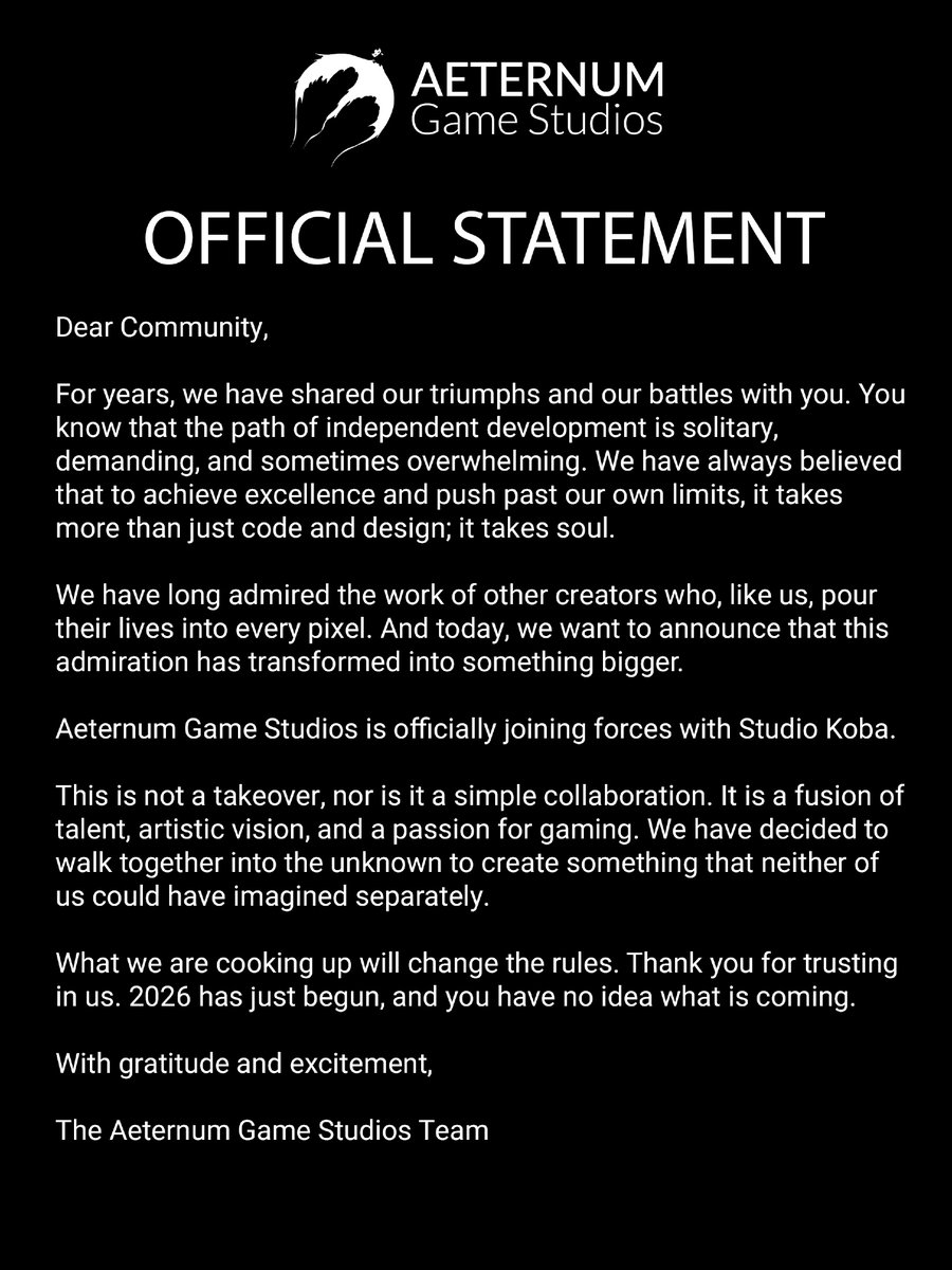 Aeternum Game Studios tweet media