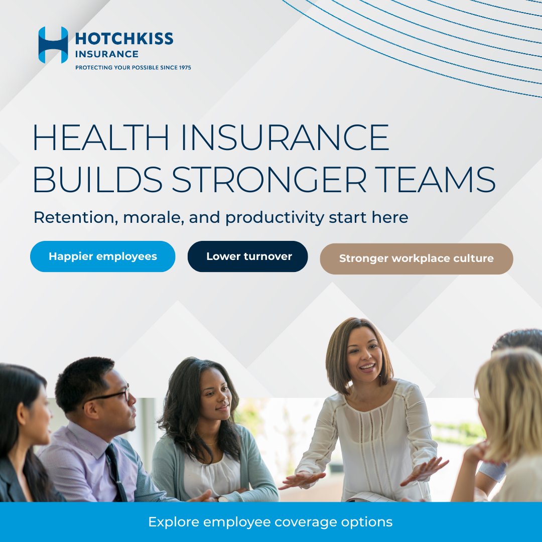 hiallc's tweet photo. When employees feel supported, they show up stronger. 💪

Health insurance boosts morale, improves retention, and builds a culture where people want to stay and grow.

Invest in your team with Hotchkiss: https://t.co/7N7PO4dGdv

#EmployeeBenefits #HotchkissInsurance https://t.co/e4qcmiUu3C