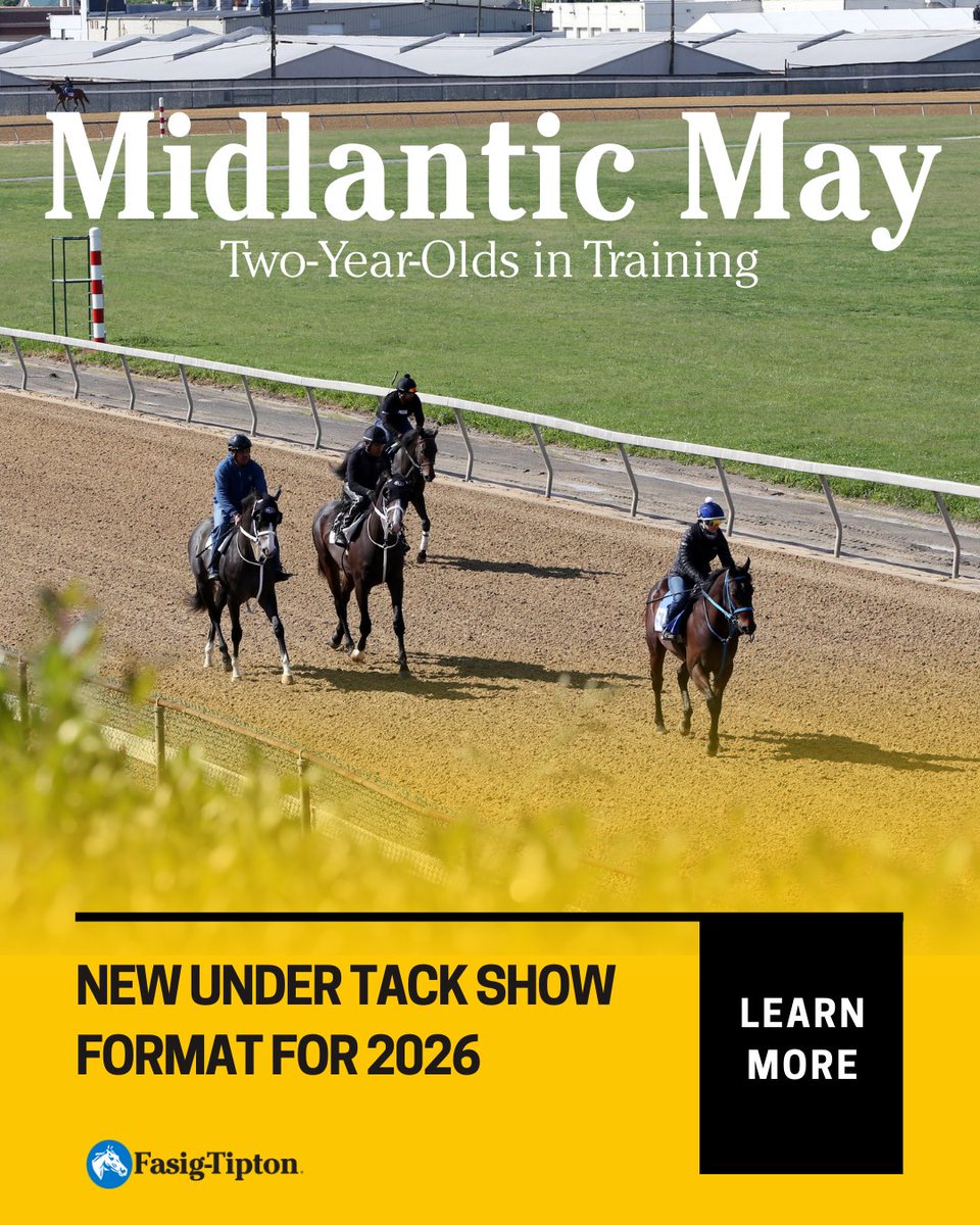 The Midlantic May 2YO Sale under tack show will have a new format in 2026!
 
Learn more in a Q&amp;A with Fasig-Tipton President Boyd Browning and VP Bayne Welker ➡️  fasigtipton.co/4qigALx.