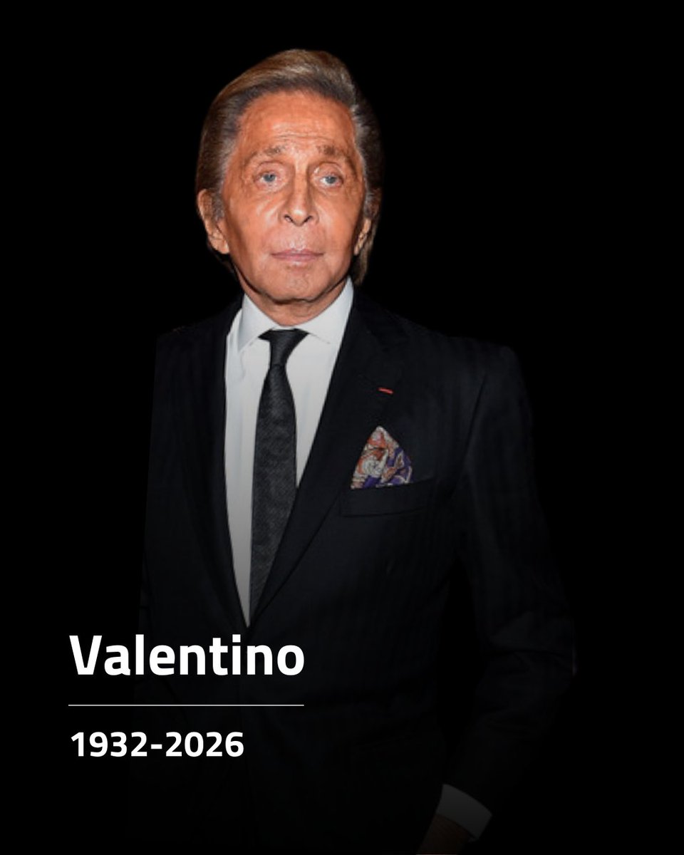 ITAtradeagency's tweet photo. Agenzia ICE si unisce al ricordo per la scomparsa di Valentino, maestro e genio dell’alta moda italiana e internazionale. 

Con le sue creazioni dall'eleganza senza pari, ha vestito le donne più celebri del mondo, diventando simbolo di un’eccellenza riconosciuta ovunque. Con lui scompare una delle personalità più iconiche del #MadeInItaly.
