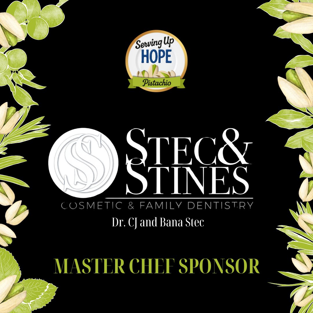 A heartfelt thank you to our Master Chef Sponsor, Stec and Stines Cosmetic and Family Dentistry - Dr. CJ and Bana Stec, for their generous support of Serving Up Hope.

We are so thankful for your commitment to Hope Harbor and the impact you help make through this event.