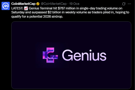 2026 ya çok güzel bir şekilde başlamak için en kötü ZAMA drop almam gerekiyordu ama rahatsızlıktan dolayı yüklenip alamamıştım

<a href="/GeniusTerminal/">Genius</a> projesini paylaşacağım

<a href="/cz_binance/">CZ 🔶 BNB</a> hem projenin danışmanı hem de <a href="/yzilabs/">YZi Labs</a> tarafından yatırım yaptığı proje... 
<a href="/Aster_DEX/">Aster 🥷</a>  $ASTER in