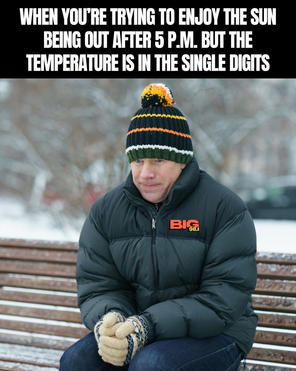 The sun is shining, but I can't feel my face 😅