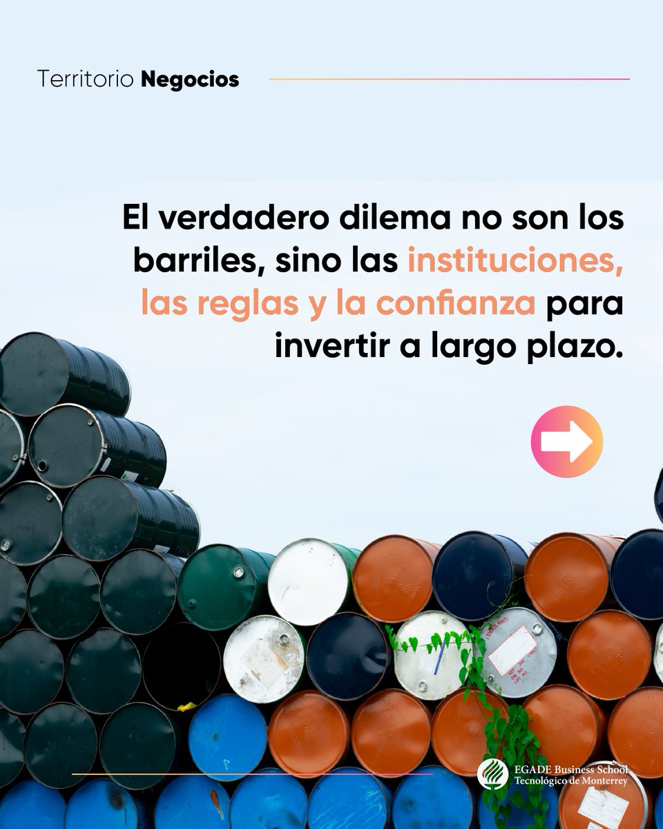 egade's tweet image. 🛢️🇻🇪 Venezuela tiene petróleo, pero no poder económico.

En el nuevo episodio de #TerritorioNegocios, Rolando Fuentes, profesor #EGADE, analiza el colapso institucional, la crisis energética y los retos para reconstruir la economía del país.

🎧 Escúchalo:
spr.ly/6013C4fWT