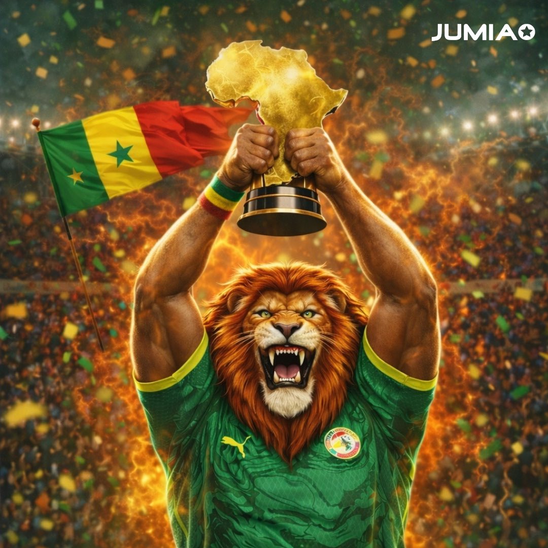 Fiers du parcours de nos Lions.
De belles prestations, couronnées par cette Coupe que vous brandissez aujourd’hui avec honneur .
Merci de nous avoir fait vivre des moments aussi inoubliables.
Le Lion rouge a rugi… et trône désormais sur le toit de l’Afrique 🦁🏆.
<a href="/Jumia_Group/">Jumia Group</a>