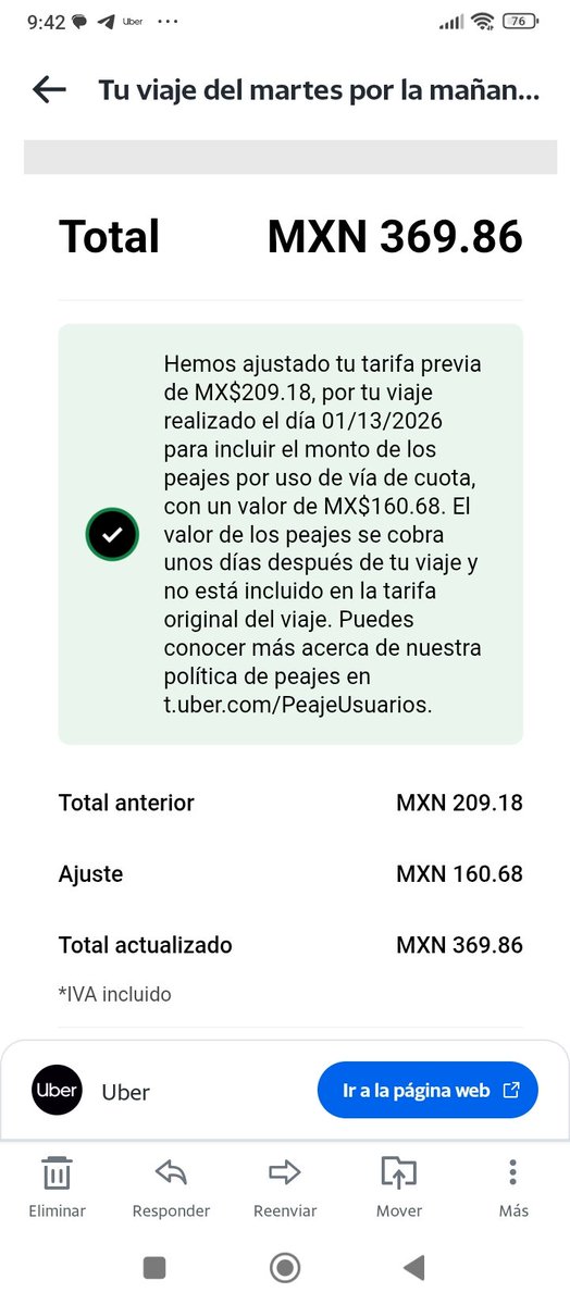 Bernardo_sees's tweet photo. Abusados usuarios de @Uber_MEX @Uber y atención @Profeco y @AsocBancosMx por prácticas mañosas de @Uber_MEX . Chequen el cambio de argumento en las capturas de pantalla que comparto. Ya me la habían hecho antes pero está si es cinismo rata puro!!! https://t.co/wORCY8qTkz