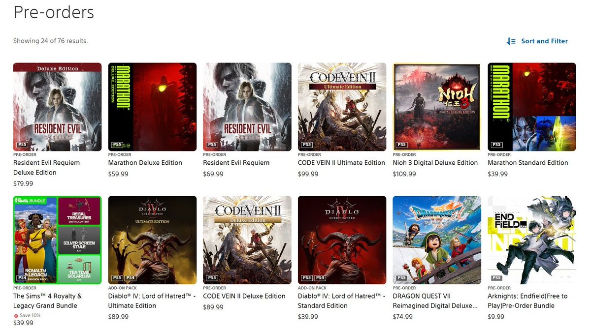 MarathonAlert's tweet image. Marathon Secures #2 and #6 Spots on PlayStation Store Pre-Orders 😍

#Marathon #marathonthegame