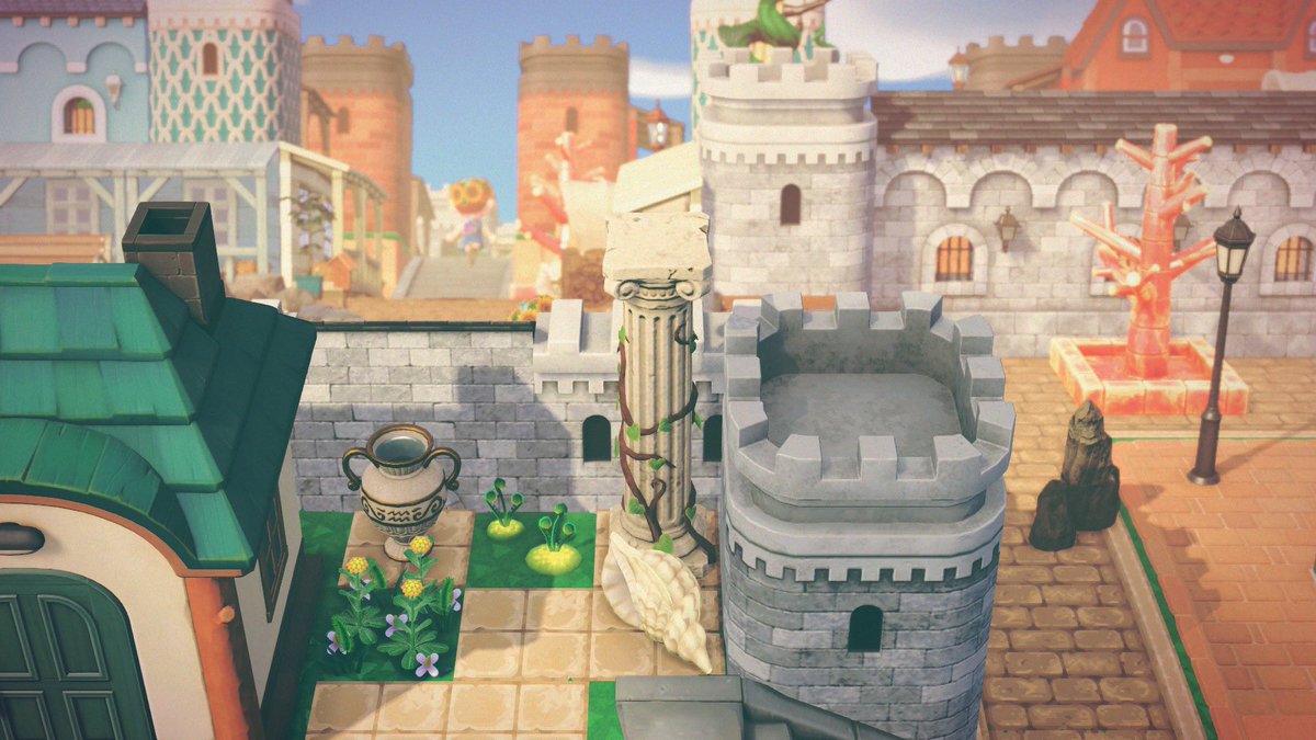 my amphibia newtopia themed island now has a dream code so people can visit: DA-0205-4196-0155 !!!
i included as many areas/references seen in season 2 as possible: castle, marcy’s room, newtopian markets, hotel, coral park, barbari-ant caves, triple b’s tent and more.