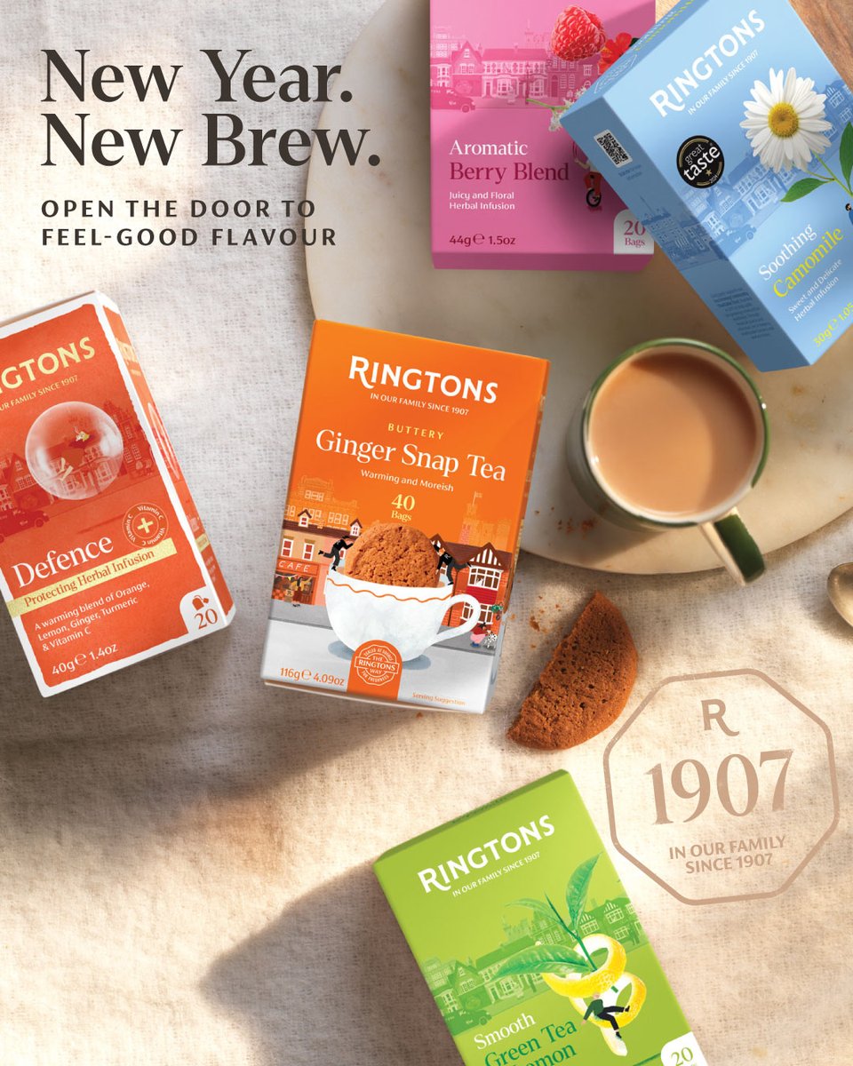 Ringtons's tweet image. We're stepping into the season with wellbeing in mind, because sometimes we need a little TLC! Packed with flavour and extra goodness, our feel-good infusions are caffeine-free and perfect if you need a little boost...

 #Wellbeing #HerbalInfusion #CaffeineFree #HealthyHabits