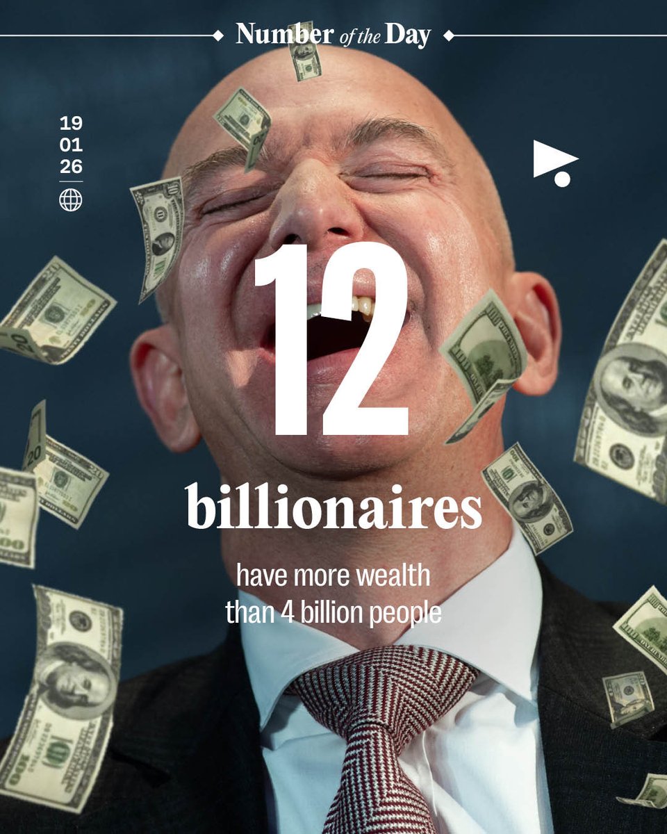 As the rich gather in Davos let us be clear:

We’re living in the second Gilded Age where 12 billionaires now hoard more wealth than half of humanity [4 billion people] so anyone who is not fighting for full-on workers own the means of production socialism is standing in the way.