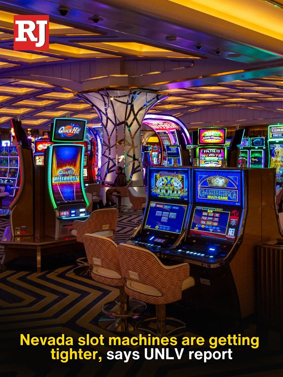 reviewjournal's tweet image. A UNLV report says Nevada’s slot machines have gotten tighter over the past two decades, but regulators regularly monitor casinos to make sure they don’t take too much. 
READ MORE: lvrj.com/post/3609757