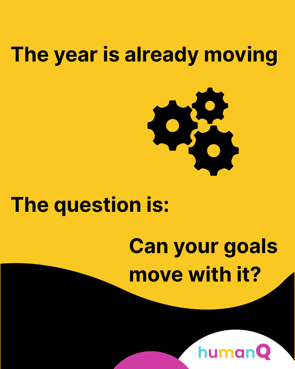 gethumanq's tweet photo. How's this text to accompany this image in today's post?Progress comes from goals that evolve — not ones that need to be rewritten every quarter.Are yours built to evolve?

#QPods #TeamActivation #HumanQ #AI4HumansbyHumans #AIAdoption #MomentumMatters #FutureOfWork #Innovatio https://t.co/t5KVneDRJP