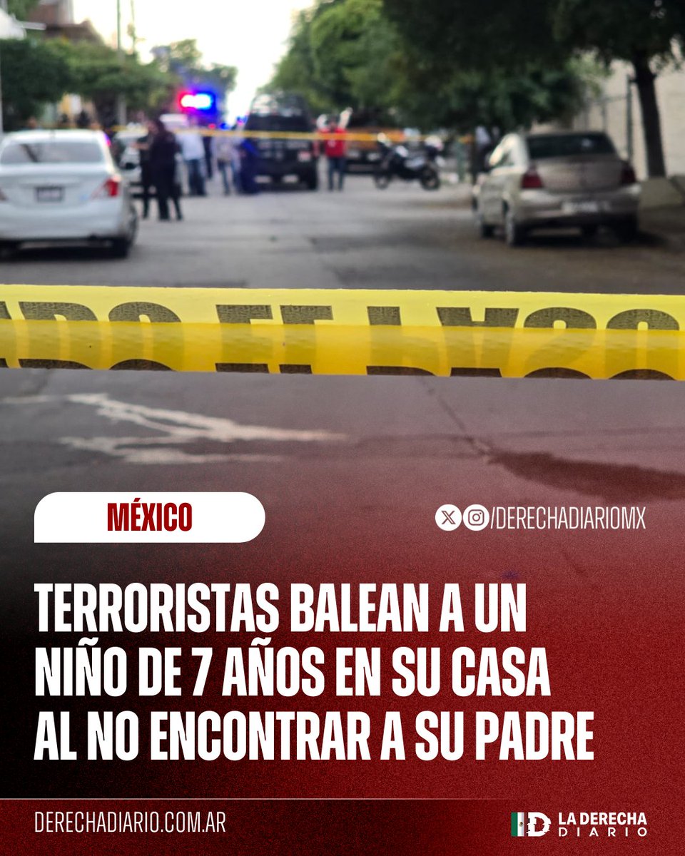 DerechaDiarioMX's tweet image. 🚨🇲🇽 | TERRORISMO: Un niño de 7 años fue baleado en su casa por dos terroristas que buscaban a su padre, pero al no encontrarlo, abrieron fuego contra el menor: El infante fue trasladado al hospital con al menos tres impactos de bala en su cuerpo.