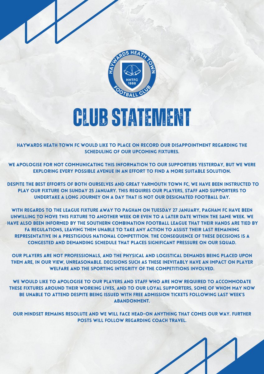 Haywards Heath Town FC tweet media