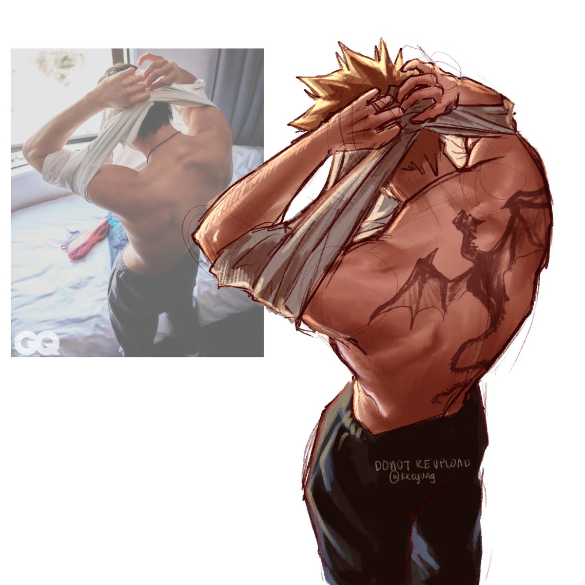 kkeyung_'s tweet photo. back study thats not rlly a study but whatever #katsuki https://t.co/Ti1mTDnexz