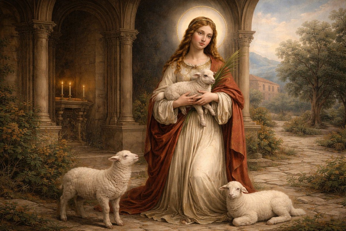 Tomorrow is Sant'Agnese: do you know what happen in Rome on this day?
(Image created with ChatGPT)

italoamericano.org/sant-agnese-an…