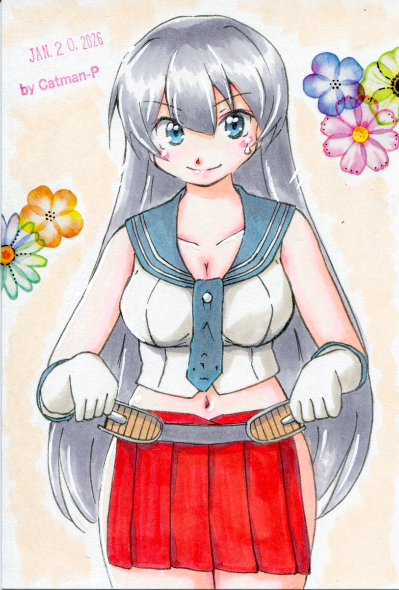 #阿賀野
#艦これ版深夜の真剣お絵描き60分一本勝負
#艦これ版真剣お絵描き60分一本勝負_20260120
正月○り？