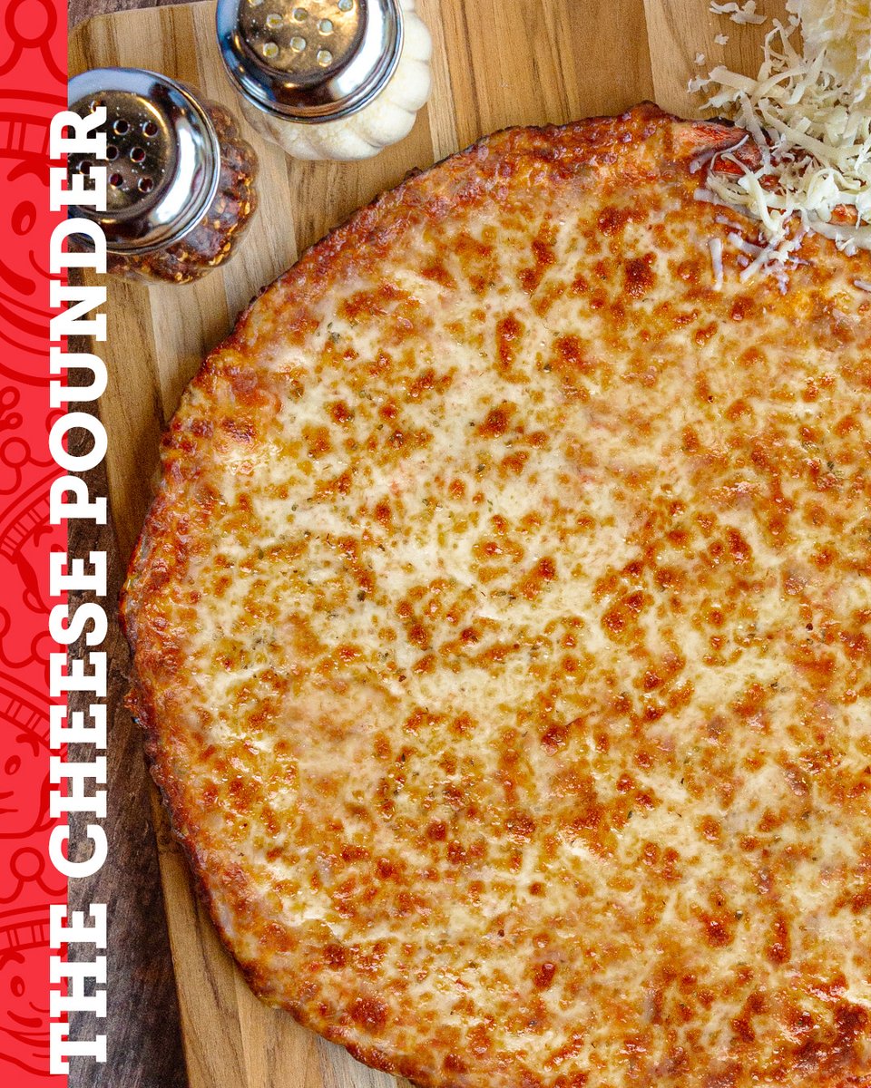 It's National Cheese Lover's Day – and we got you covered! What better way to mark the occasion than with a Cheese Pounder, rockin' a FULL POUND of cheese!