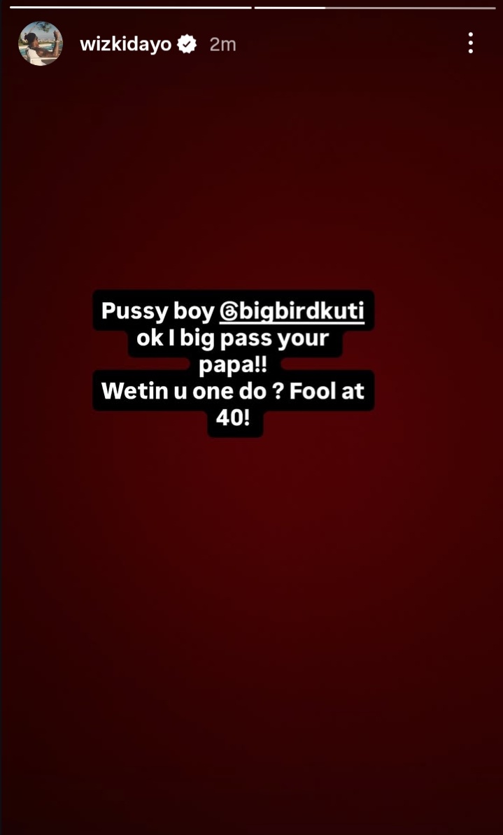 odnice2's tweet image. Wizkid via is ig story 
#wizkid #seun #fela #responds