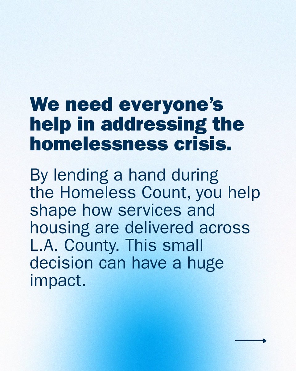 MayorOfLA's tweet image. The 2026 Greater Los Angeles Homeless Count provides a snapshot of the number of people living on the streets. This information shapes our path forward as we continue to make progress. 

Join the effort. Register to volunteer ⬇️
count.lahsa.org/pages/voluntee…
