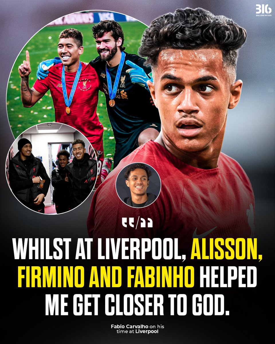 BallersinGod's tweet photo. Fabio Carvalho shared a video of himself getting baptised last week.

He shared that Alisson, Firmino and Fabinho whilst at Liverpool helped him get closer to his faith and to God.

Comment Amen if you love to hear it https://t.co/2nMJGWzwxc