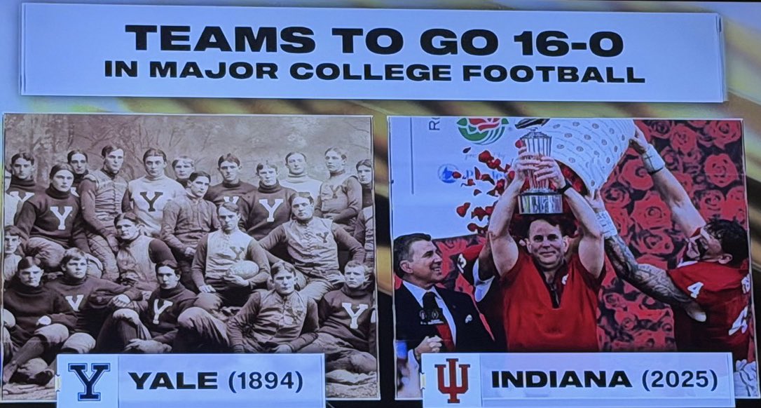 CollegeFBonX's tweet image. On a neutral field who wins?

1894 Yale or 2025 Indiana