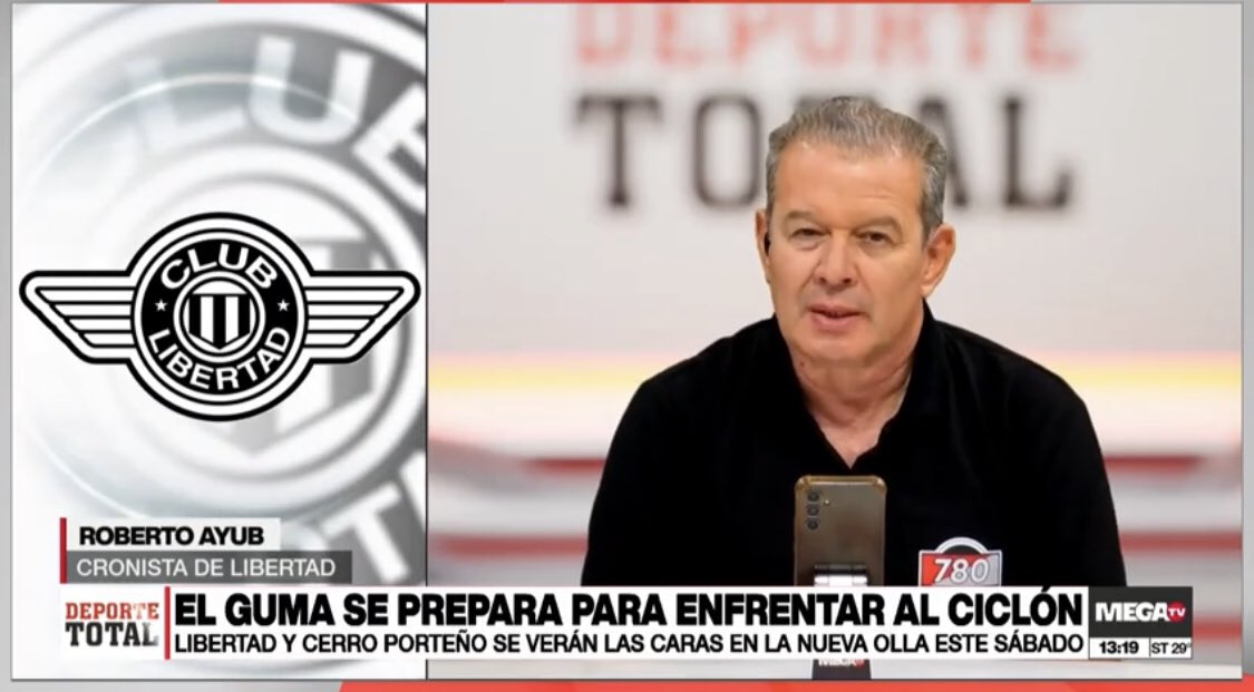 DeporteTotal780's tweet image. 🔴 #DeporteTotal @780AM - @Megatv_py

🔊 Info de #Libertad con @RobertoAyub: - Posible XI ante #CerroPorteño: 
Morínigo
Ramírez, Viera, Giménez y Espinoza
Franco, Caballero. Campuzano y H. Fernández
M. Fernández y Melgarejo

👉🏻 EN VIVO: x.com/i/broadcasts/1…