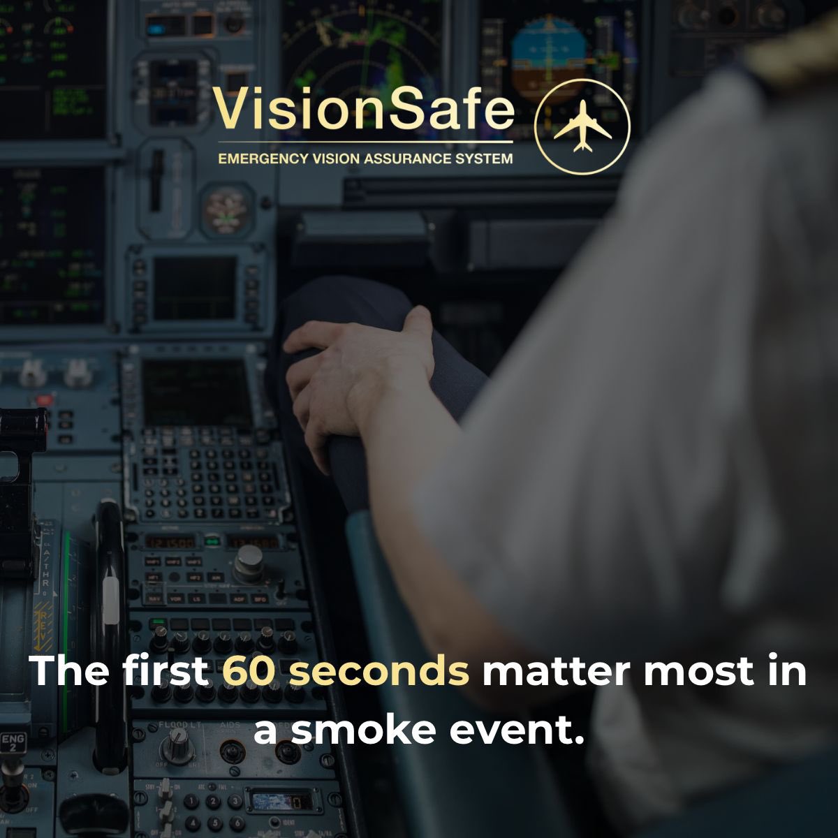 In a smoke emergency, pilots don’t investigate first.
They fly first.

✈️ Aviate. Navigate. Communicate. Land.

Smoke compresses time and often destroys visibility fast.
And when pilots can’t see, decision-making degrades immediately.

Preparedness protects the first decision.