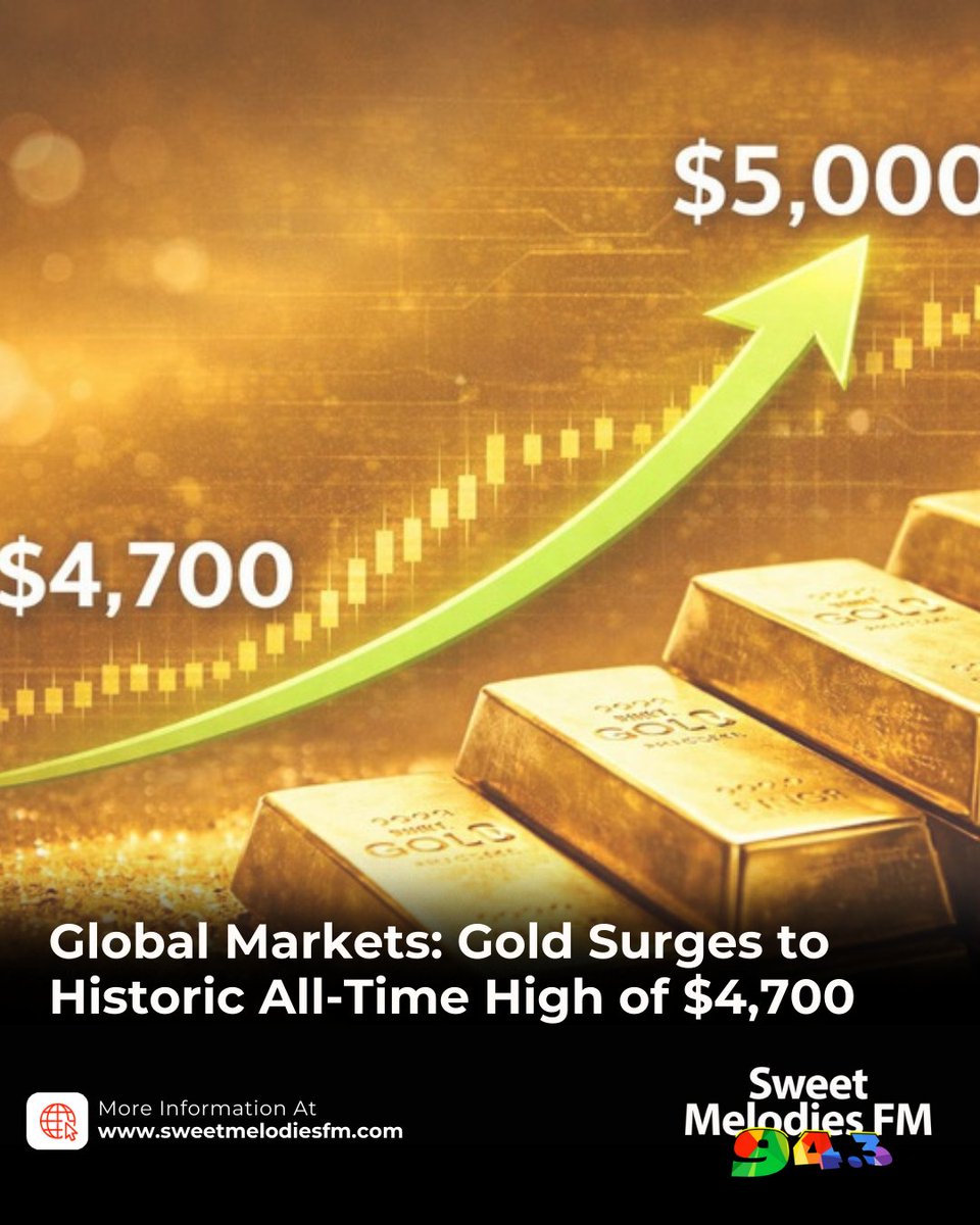 🚨 BREAKING: Gold hits a new historic all-time high of $4,700 per ounce!  📈💰