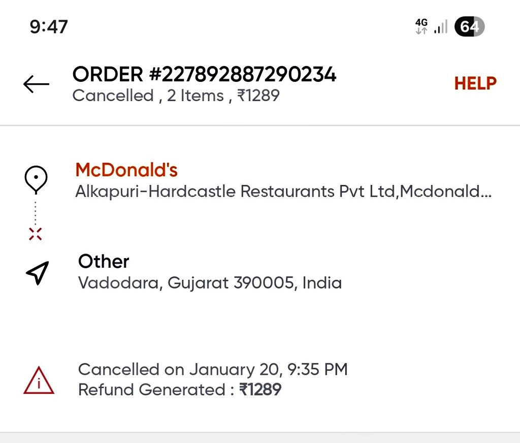 jugal43's tweet photo. @Swiggy Canceling my order at the last minute while I’m on a train is unacceptable. There’s no option to place a new order now. I placed this order well in advance, yet it was canceled without my consent. @jagograhakjago Please take note—this is taking customers for granted. https://t.co/PAFp764Fwn