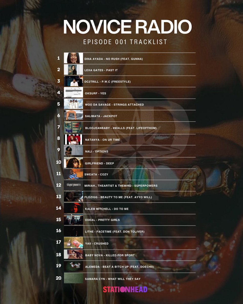 NovPrinciples's tweet image. NOVICE RADIO
EP. 001

Bi-weekly live episodes showcasing the best music from this era’s star artists. Only on @stationhead 

Featuring:

@DinaAyada 
@theoriginalnali 
@WooDaBaddie 
@babynovaxoxo 
@n4t4nya 
@iamodeal 
@alemeda 
+ more

share.stationhead.com/or1ns9x2eba6