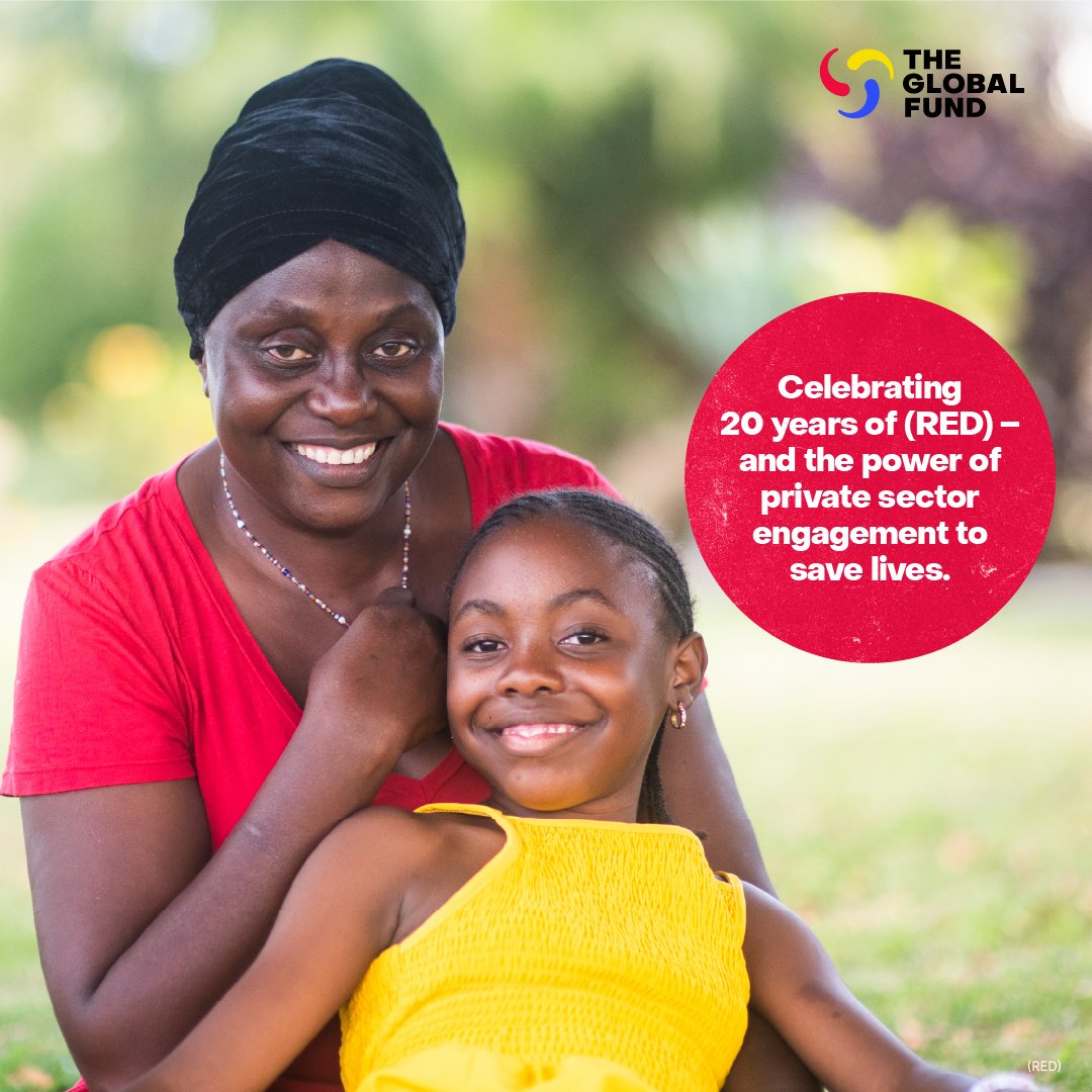 GlobalFund's tweet photo. Celebrating 20 years of @RED – and two decades of private sector engagement helping accelerate progress against HIV & AIDS.
Marking this milestone in Davos at #WEF26, and celebrating the power of partnerships to save lives and strengthen health systems. #HealthierFuture https://t.co/UlRJbhWz8g