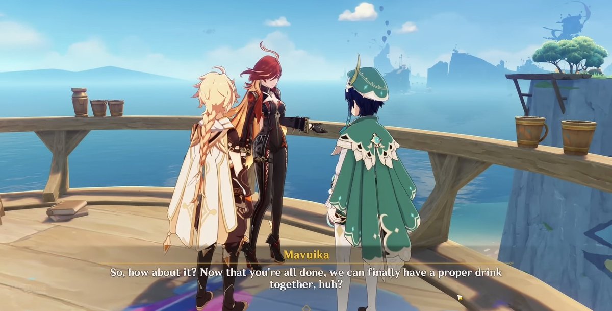 CEOofMav's tweet image. your reminder that mavuika and venti canonically interacted and are besties
