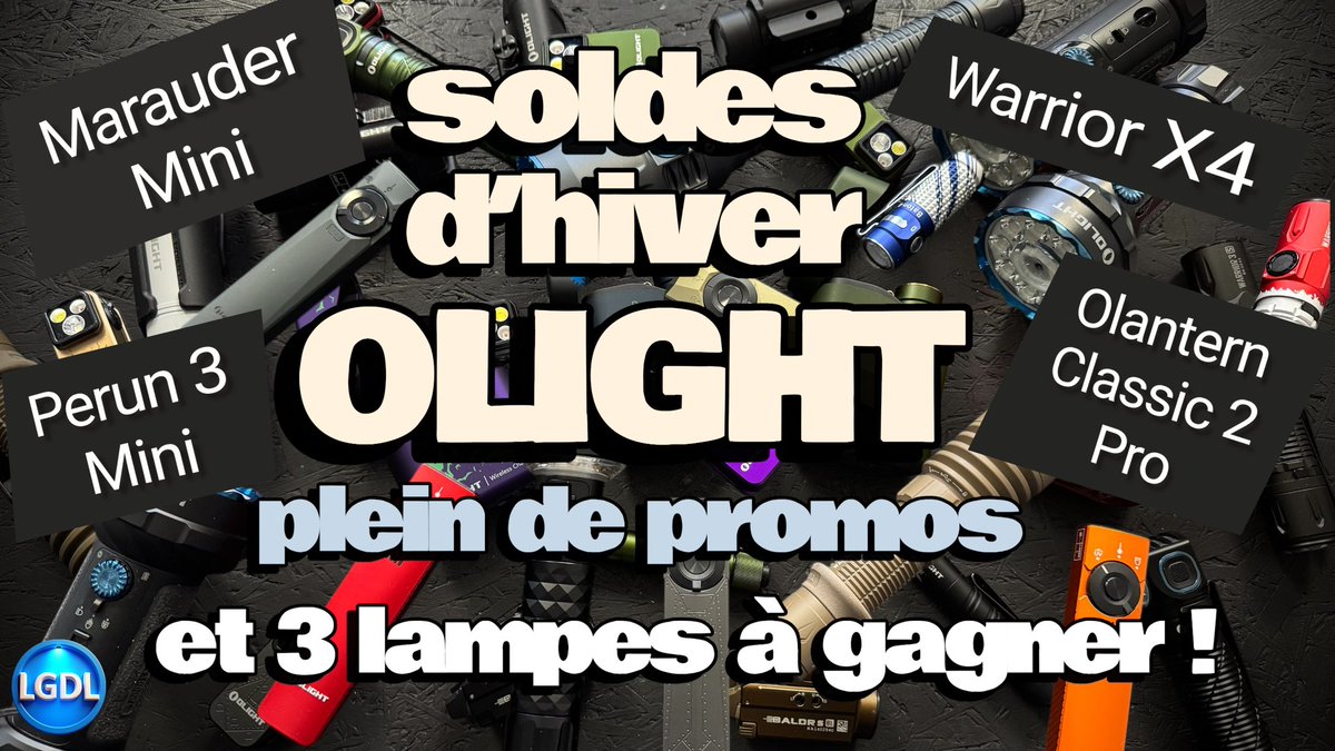 C’est parti pour les soldes d’hiver OLIGHT !!!
Vidéo dispo sur mes chaînes YouTube 👉 youtu.be/IGv6mIJrS74?si…

#olight #olightflashlight #flashlights #lampes #tacticalflashlight #edcflashlight