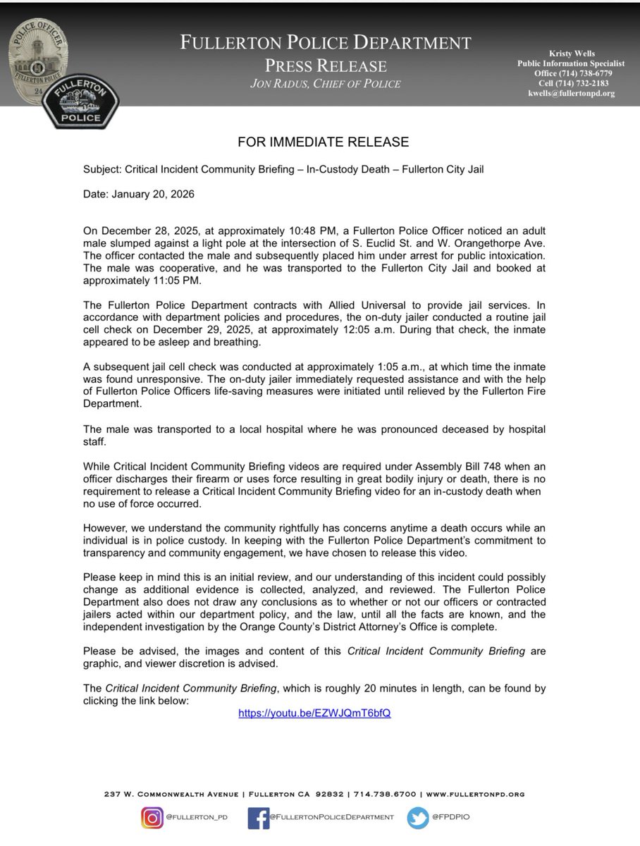 Fullerton PD tweet media