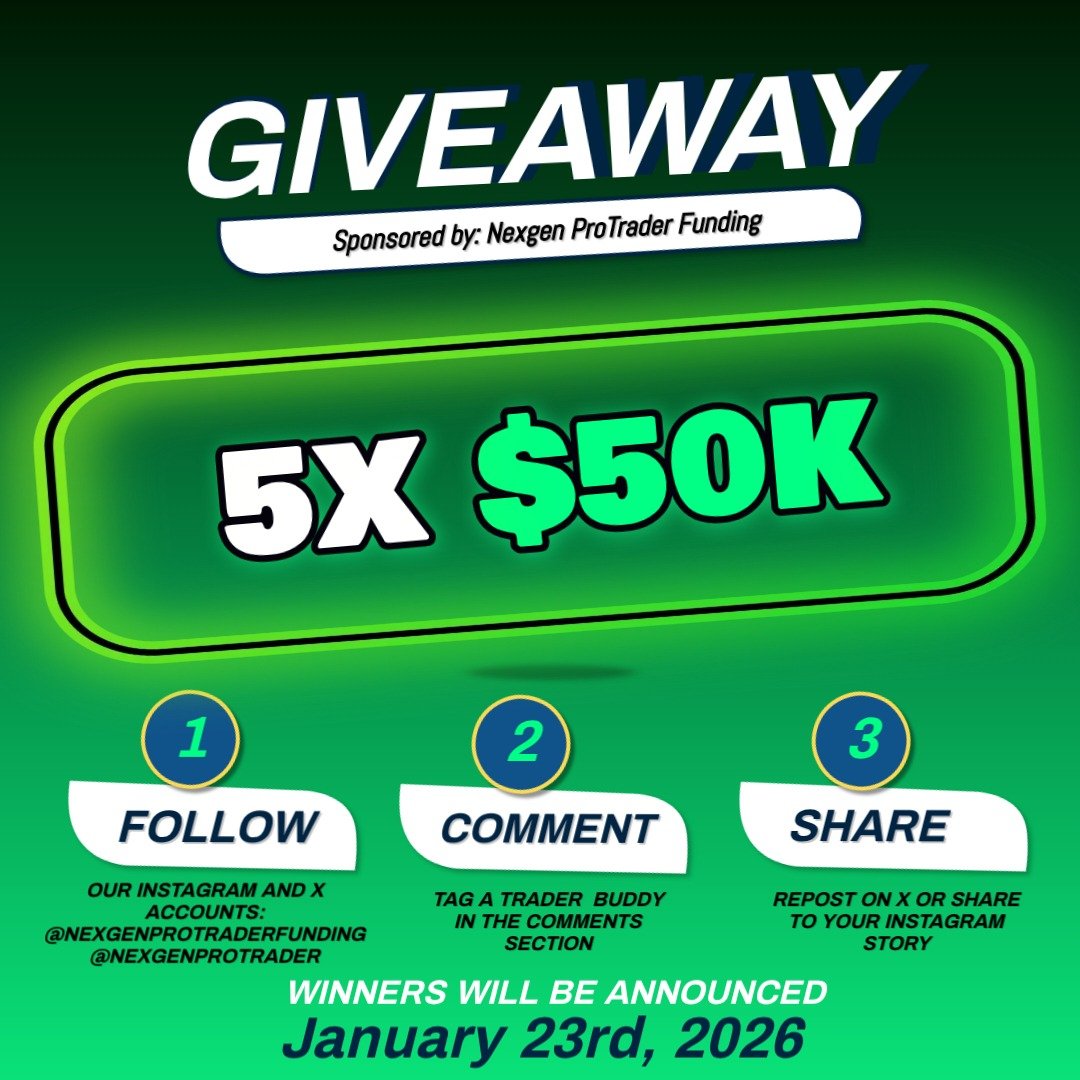 nexgenprotrader's tweet image. We had such a great response to our last giveaway that we’re doing it again! 

This time, we’re giving away FIVE FREE $50,000 Evaluation Accounts to 5 lucky winners!

How to enter:
✅ Follow nexgenprotraderfunding on Instagram
✅ Follow us on X @nexgenprotrader
✅ Like this…