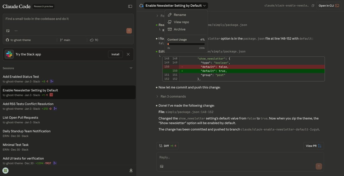 Export menu screenshot