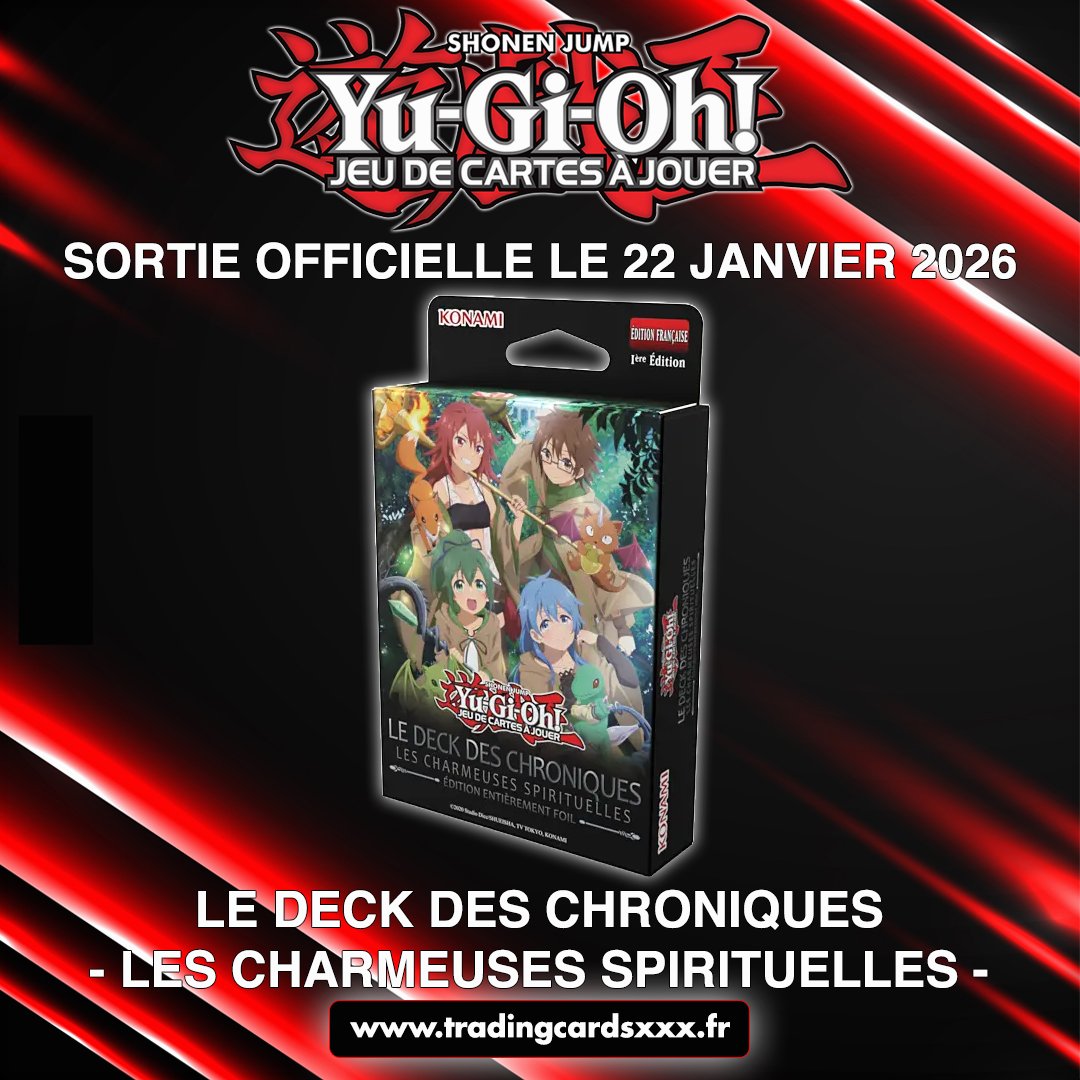 Le deck des Chroniques : Les Charmeuses Spirituelles est disponible sur le site.

tradingcardsxxx.fr/collections/yu…

#ch02 #tradingcardsxxx #yugioh #yugiohtcg #yugiohcards