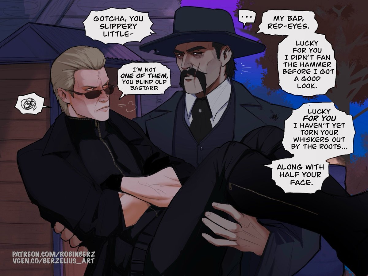 Berzelius_Art's tweet image. wesker and his blind old grandpa in 2v8 mode