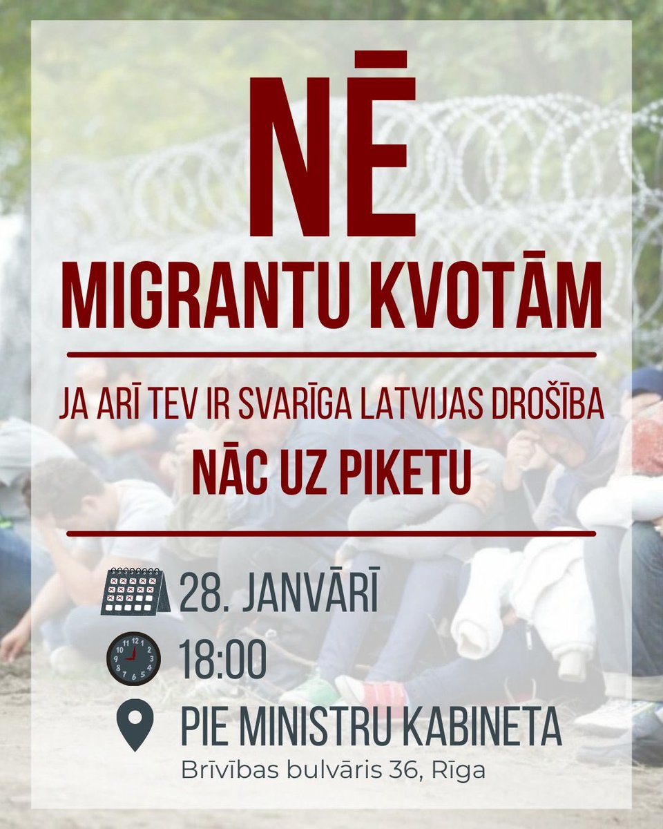 Tiekamies pie MK!
#NēMigrantuKvotām