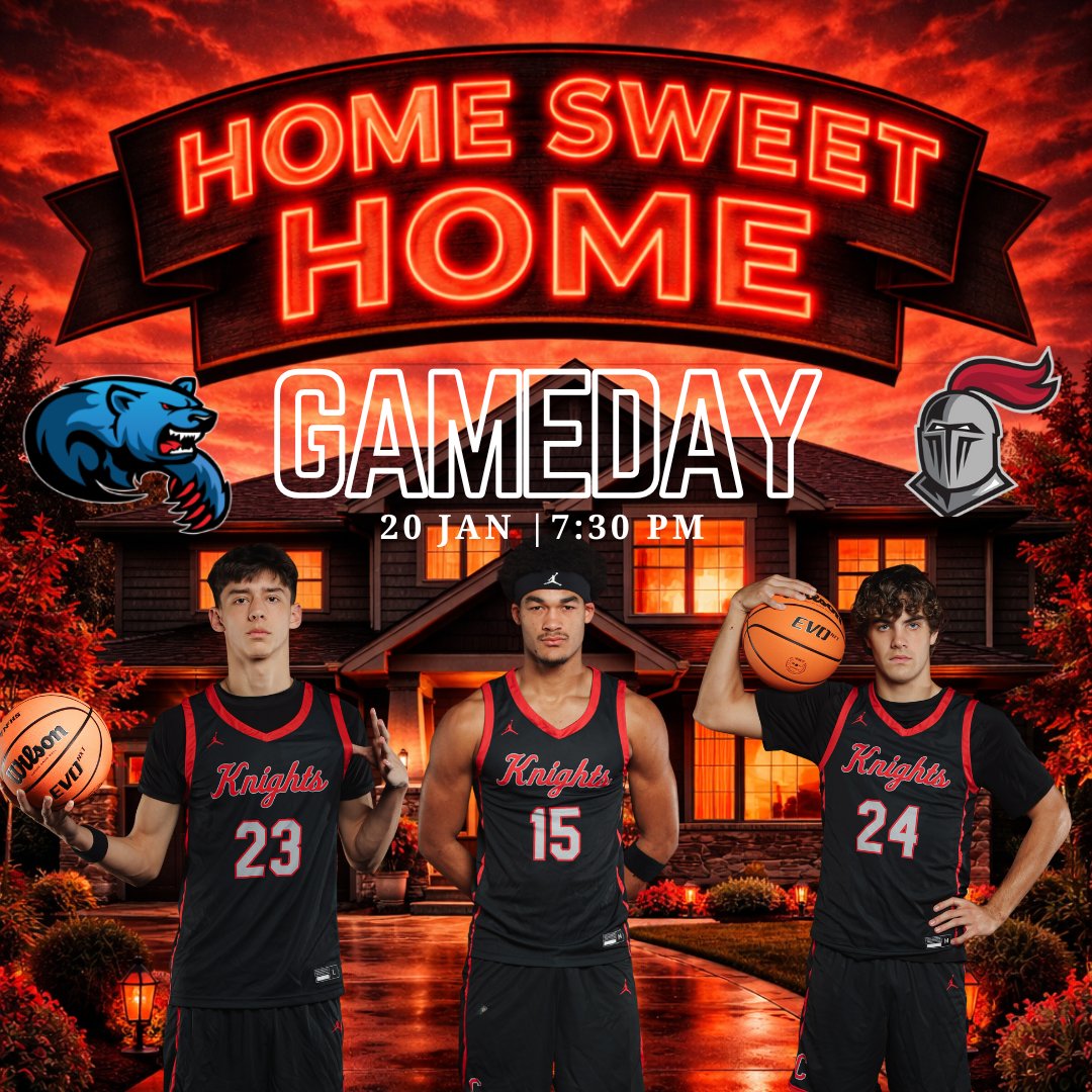 Its GAMEDAY!
Roll Knights Roll
#TheStandard
🆚John Marshall 
📍Home 
⏰7:30 PM
📆1/20/2026