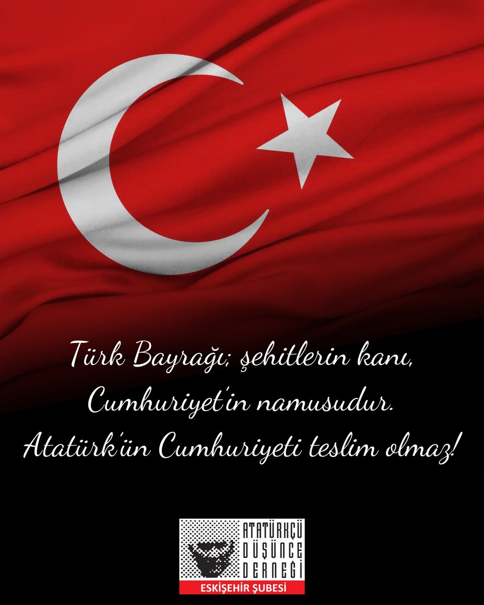 EskisehirAdd's tweet photo. Nusaybin’de Türk Bayrağı’na yapılan saldırı, Türkiye Cumhuriyeti’ne, Kemalist devrime ve ulus devletin temellerine yönelmiş açık bir düşmanlıktır.
Türk Bayrağı’na saldırmak; şehitlere, Cumhuriyet’e ve bu toprakları vatan yapan iradeye saldırmaktır. https://t.co/pOH6X3KWjH