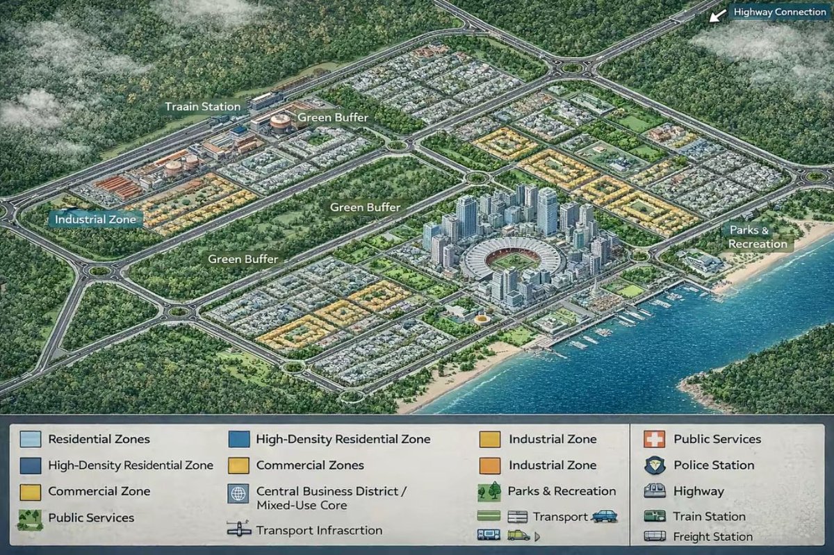 Siapa tau ada yang butuh layout kota TheoTown