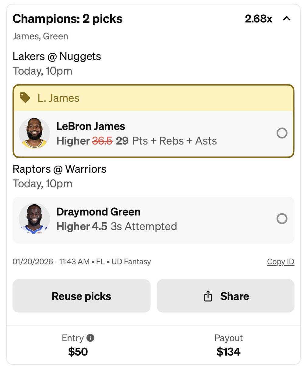 Zirksee's tweet photo. LIKE FOR LUCK
NBA Picks for today with the deal reveal and a boost! We just SWEPT on CFB and NFL has been great, let’s get some NBA cooking today. Copy or fade: Use code ZIRK and get $75 in funds after your first $5 entry and up to $1000 in bonus funds! https://t.co/W8ptrlHuHh https://t.co/Bk13AMoBa4