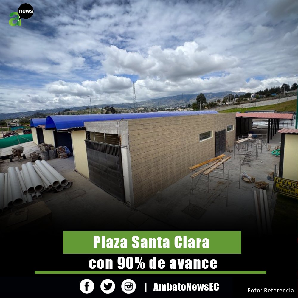 El GAD Municipalidad de Ambato informa que la fase de reubicación de la Plaza Santa Clara presenta avances técnicos significativos en su componente de infraestructura. Hasta el momento se ha concluido la colocación del material base y subbase en las áreas de parqueaderos, la