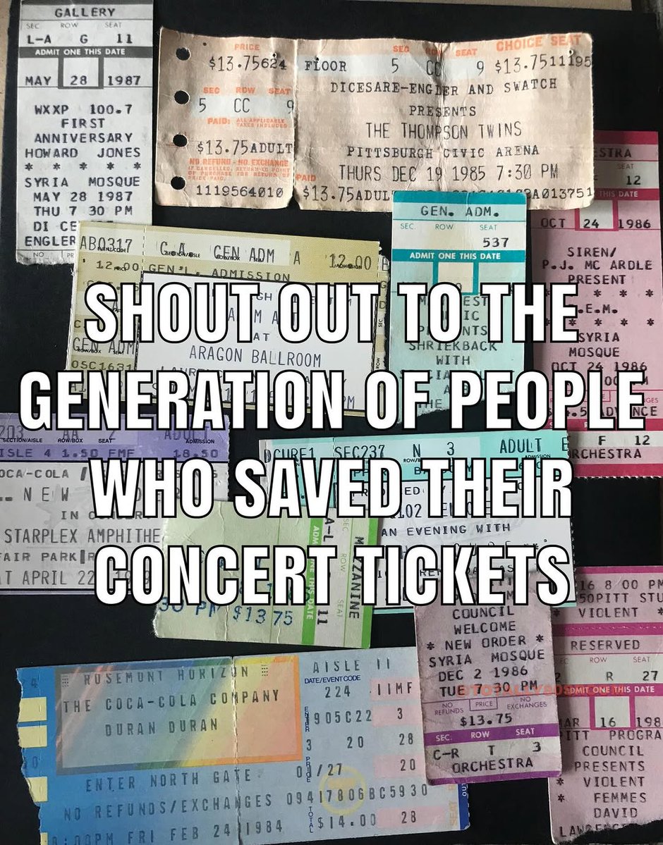 OneWayMusicX's tweet image. Who used to save their concert ticket stubs? 🖐