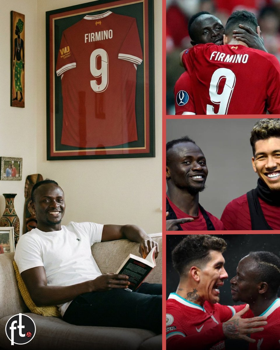 🗣️🇸🇳 Sadio Mané on Roberto Firmino: "I've never seen a footballer and a human being like 'Bobby'. 

He's the only player whose shirt I have framed in my house". ✨