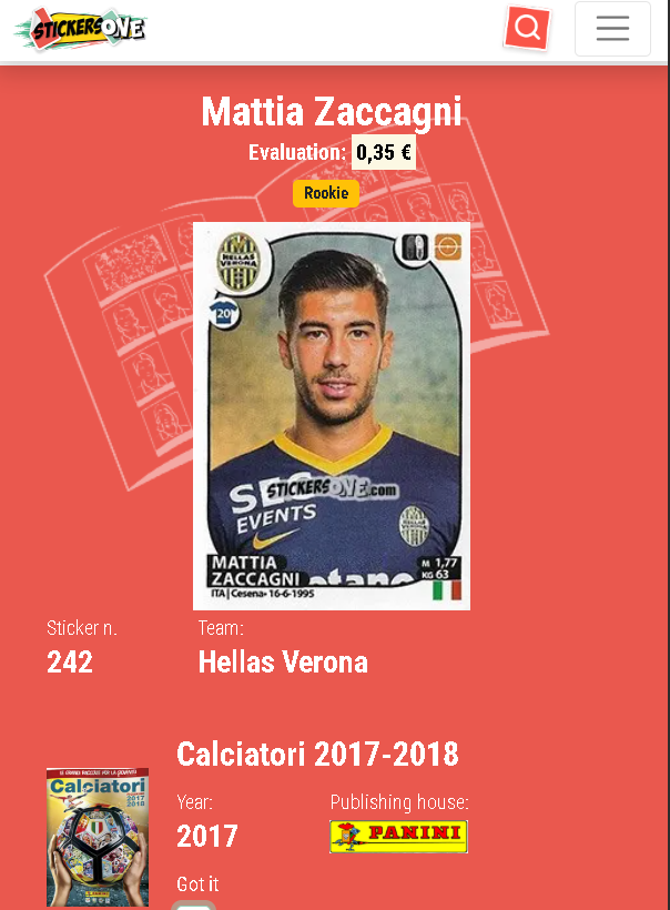 #zaccagni #figurinepanini #footballstickers <a href="/STICKERSONE_COM/">STICKERSONE.COM</a> stickersone.com